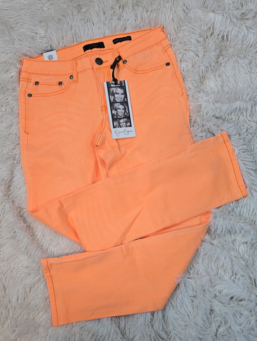 Jessica Simpson Neon Color Washed Low-Rise Women’s Jeans Size 29 NWT